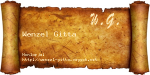 Wenzel Gitta névjegykártya